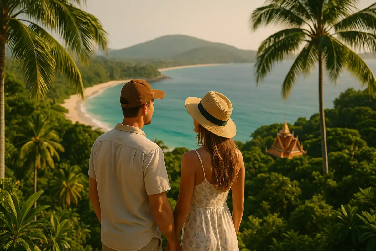 3-day Phuket itinerary — beach view with boats