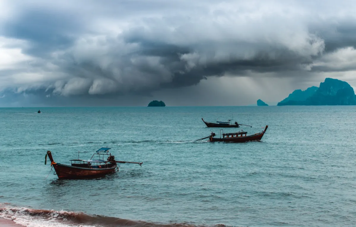 Phuket in May — waves at Kata Beach, start of the surfing season