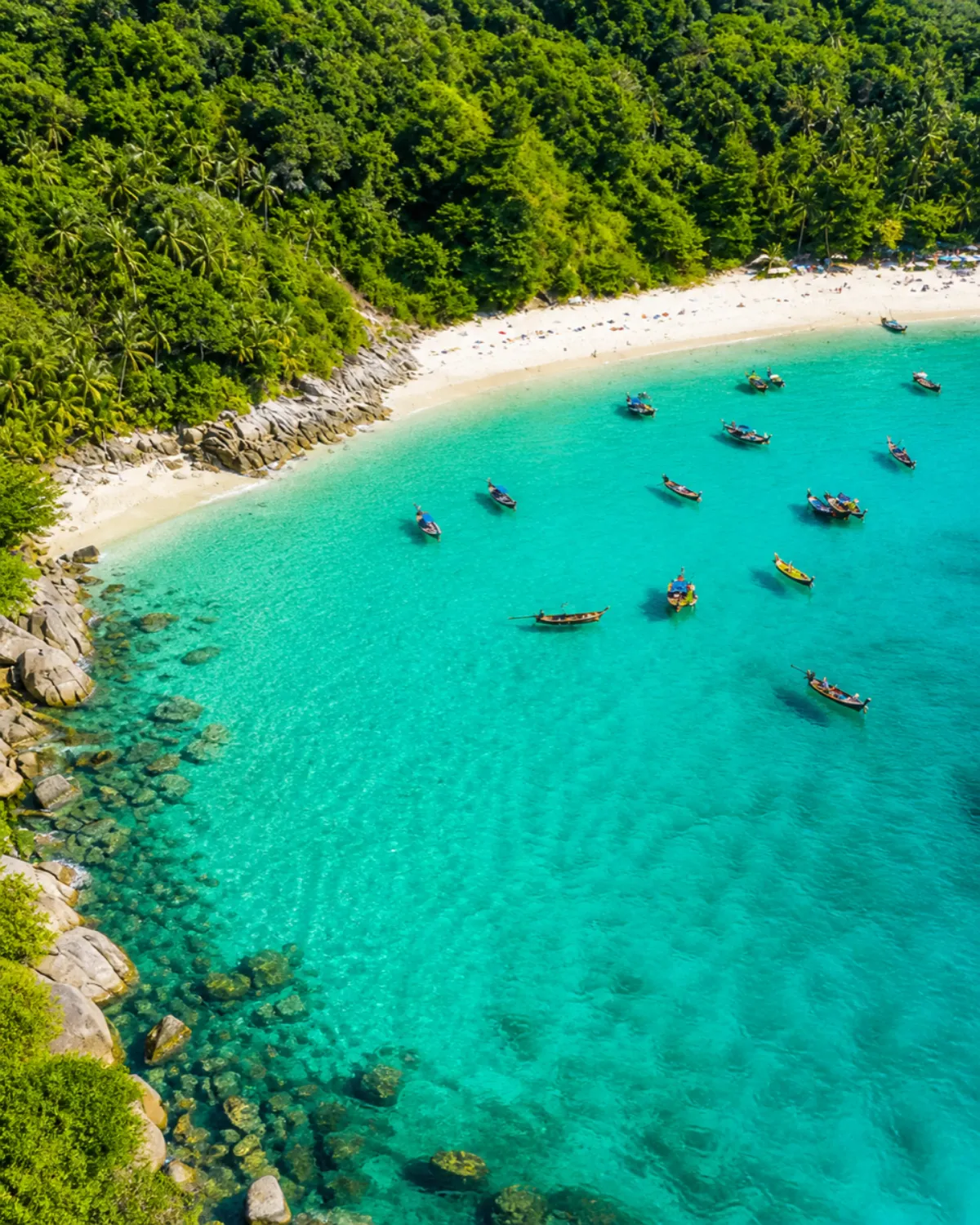 Freedom Beach in Phuket — turquoise water and white sand in a hidden cove