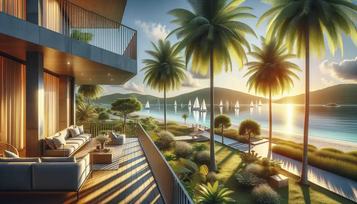 Modern condominium in Phuket with pool and sea view